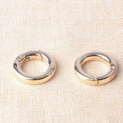 3/4 inch (20mm inner Dia. ) Gold Plated Spring Gate Spring O Ring 5mm Thickness High Quality Metal Rings 20pcs/lot
