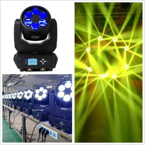 4 lights Super Beam Moving 6x25W White Led Lamp Beam Wash moving head powercon 12/20 DMX Channels