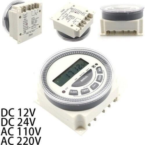 50Pcs/Lot TM619 CN304A Programmable Timer Switch Relay Digital LCD Power Weekly CN304A AC220V AC110V DC12V DC 24V 5Pin