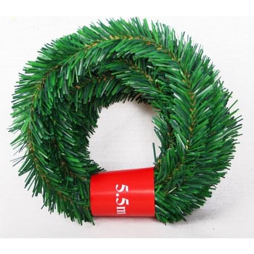 550cm Colorful Christmas Decoration Bar Tops Ribbon Garland Christmas Tree Ornaments White Dark Green Cane Tinsel Party Supplies