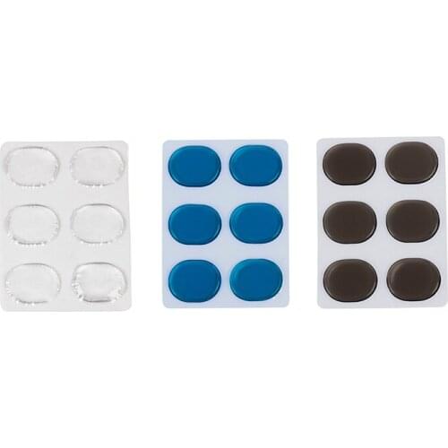 6pcs/set Snare Drum Mute Pad Drum Damper Gel Pads Snare Tom Drum Muffler Mute Transparent Percussion Instrument Accessories