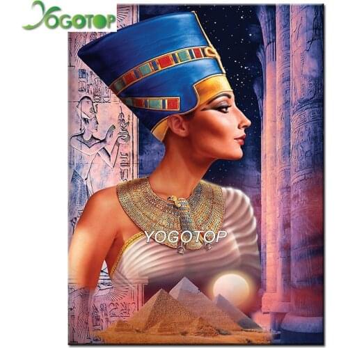 YOGOTOP Full Square/Round Drill 5D DIY Diamond Painting"queen of Egypt" 3D Embroidery Cross Stitch Mosaic Home Decor YY010