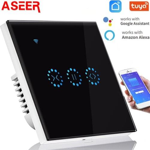 ASEER Tuya/Ewelink APP Control EU/ US Type WiFi Curtain Blind Switch for Roller Shutter Electric motor Support Google Home Alexa