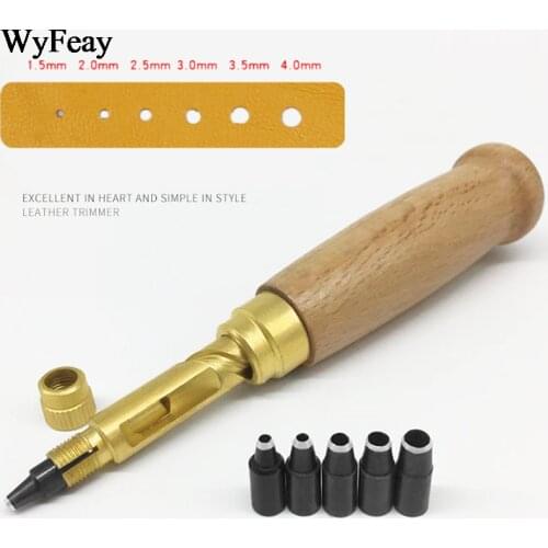 Automatic Belts Punch Replaceable Mute Rotary Punching Punchers Leather Punch Watch Craft Tool Hole Punch Screw Drill Tip Die