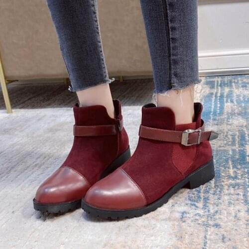 PUPUDA Chelsea Boots Women Slip On Platform Boots New Ankle Boots For Women 2020 Casual Female Shoes