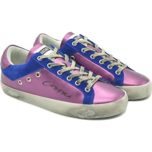 CANGMA Luxury Brand Original Girls Purple Casual Shoes Woman Shoes Patent Leather Sneakers Women Flats Vintage Female 2021