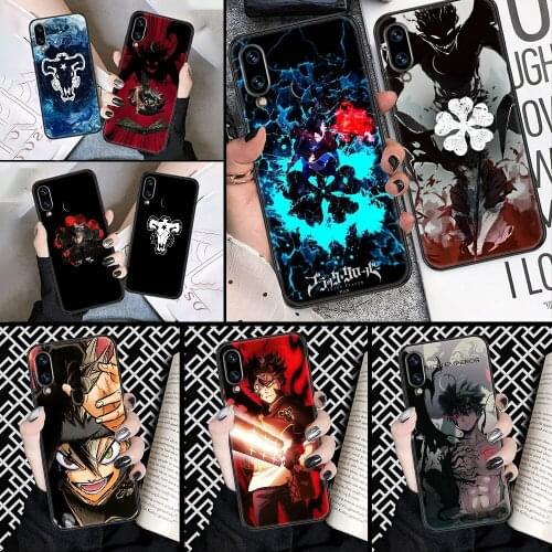 Black Clover Anime Phone case For Huawei Honor 6 7 8 9 10 10i 20 A C X Lite Pro Play black 3D Etui soft back tpu prime painting