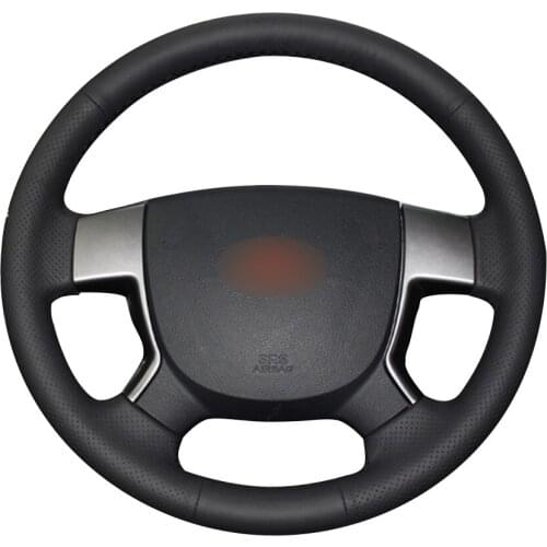Black Synthetic Leather Car Steering Wheel Cover for Geely EMGRAND EC7 EC715 EC718