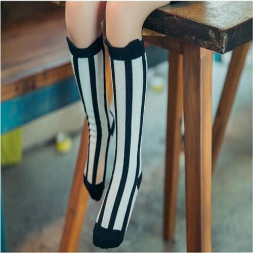 Kids Cotton Socks Knee High Toddler Sock Anti Slip Leg Warmer Baby Boy Girl Children Fox Cat Duck Owl Rainy Pattern Long Socks