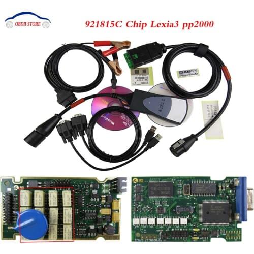 Lexia 3 PP2000 Diagbox V7.65 Full Chip Lexia3 Firmware 921815C OBD2 Car Diagnostic Tool Lexia-3 V48/V25 OBD 2 Scanner