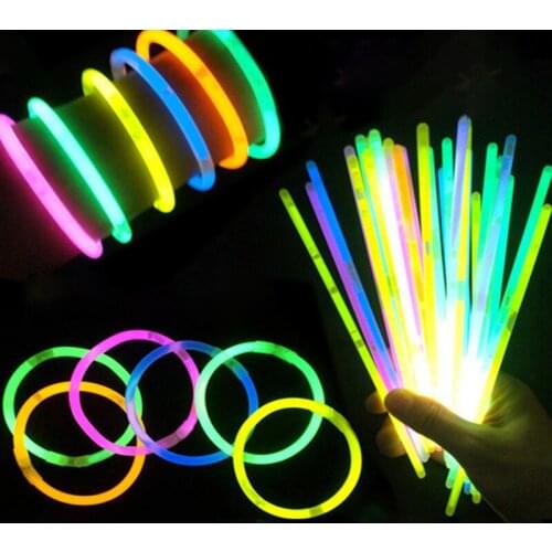 50pcs Fluorescence Novelty Lighting Glow Sticks Kids Luminous Toys DIY Necklace Bracelets Novelty Neon For Xmas Festival Party