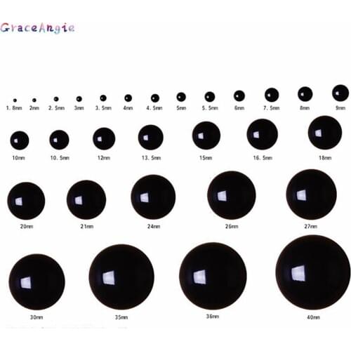 GraceAngie 50pcs/lot Wholesale Plastic Dolls Safety Toy Eyes Eyeballs For Making Bear Toys Doll Craft DIY Accessory Size 6-20mm