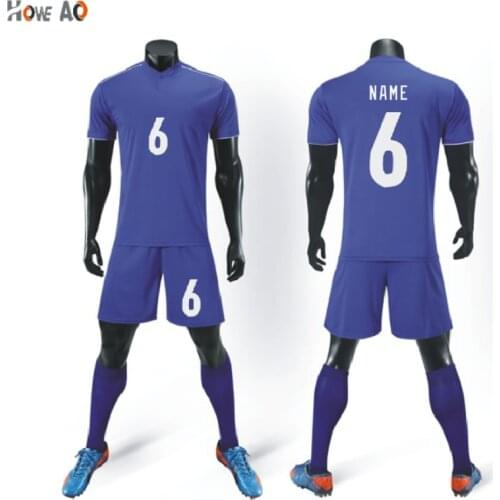 HOWE AO Stripe soccer jerseys kids football jerseys training dress blank soccer jerseys set men soccer set uniforms customized