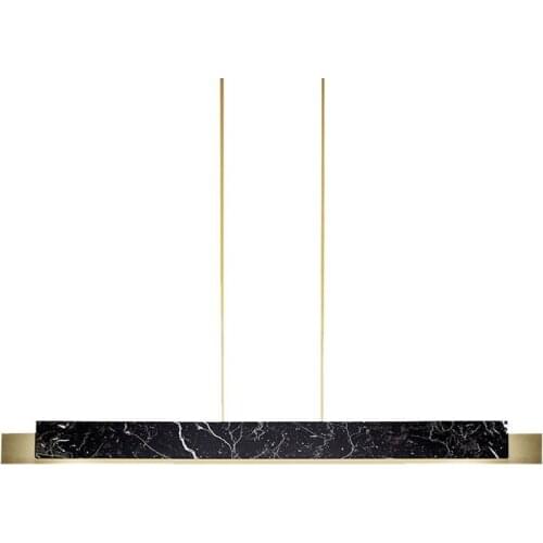 Scandinavian designer minimalist strip light studio desk modern minimalist lines marble restaurant bar chandelier