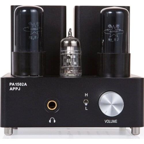 APPJ PA1502A 6N4+6P6PX2 Valve Tube Headphone Earphone Amplifier Class A Black Vintage HIFI AUDIOP