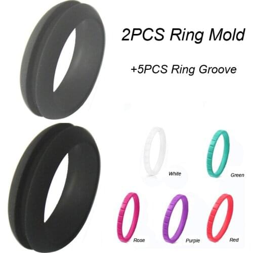 7Pcs Women Silicone Ring Casual Style Mood Switchable Silicone Rings Non-toxic Lovers Wedding Bands Womens Fashion Jewelry