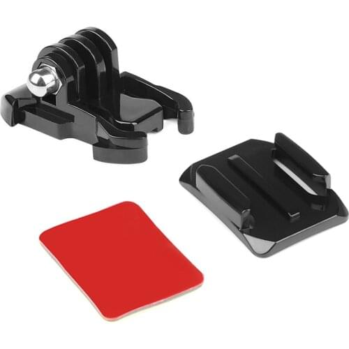 Helmet Hook Buckle Basic Mount +Curved Surface Mount with Adhesive Sticker for GoPro Hero 9 8 7 6 5 4 3 Yi 4k Camera Accessories