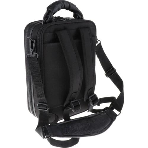 Lightweight Artifical Leather Clarinet Case with Removable Strap and Carry Handle for Clarinet Player Music Lovers