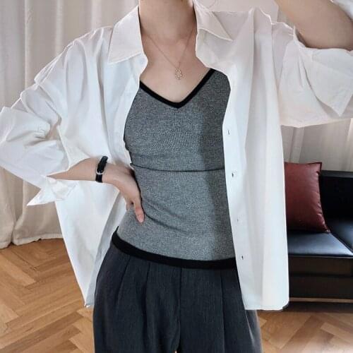 2020 Fashion Boho Summer Casual Tops Sexy Sleeveless V-Neck Tank Top Female Women Knitted High Stretch Camis