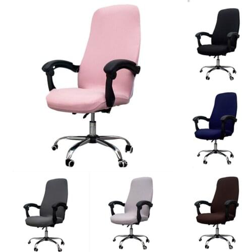 Soft Office Stretch Spandex Chair Covers Solid Anti-dirty Computer Seat Chair Cover Removable Slipcovers For Office Seat Chairs