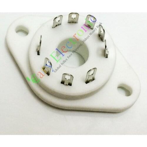 Wholesale and retail 50pc 9pin ceramic tube sockets audio accessories DIY for RS1003 F3A amplifier free shipping