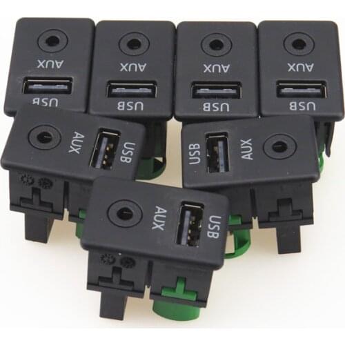 AZQFZ Qty 5 RCD510 RNS310 Car Audio AUX USB Switch Interface Connector For VW CC Tiguan Passat B6 B7 3CD 035 249 A 3CD 035 249A