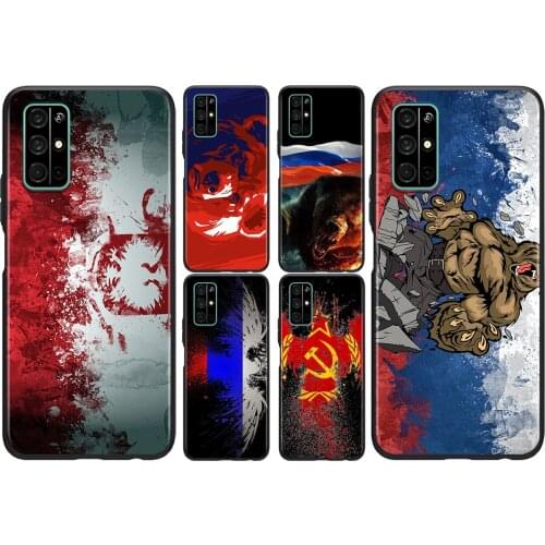 Russia Russian Flags Emblem For Huawei Honor 50 SE V30 View 20 V20 30i 30S 30 20S 20E 20i 20 Lite Pro Plus Soft Phone Case