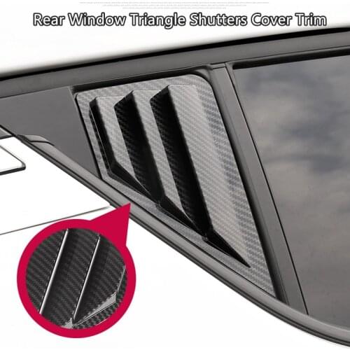 Car Styling 2PCS ABS Plastic Rear Window Triangle Shutters Cover Trim For Toyota C-HR CHR 2016 2017 2018 2019