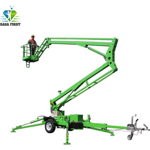 Trade Assurance 10-20m Aerial Smart Towable Boom Lift with USA imported engine