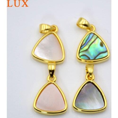 Triangle Sea Shell Pendant Minimalist Geometric Necklace Accessories Mother of Pearl Jewelry Findings