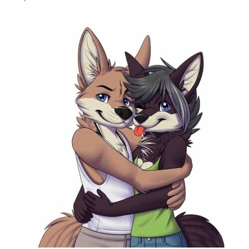 JuYouHui Exterior Accessories Decal Furry Car Stickers Refrigerator Air Conditioner Decals Bumper Window PVC Vinyl Sticker