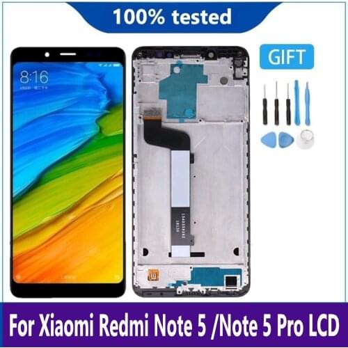 Original For Xiaomi Redmi Note 5 Lcd Display Digitizer Assembly with Frame for Redmi Note 5 Pro Display Replacement Fast deliver