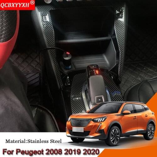 1pcs/set Car Styling Car Center Control USB Outlet Cover Sequins Stickers Automobiles Accessories Fit For Peugeot 2008 2019 2020