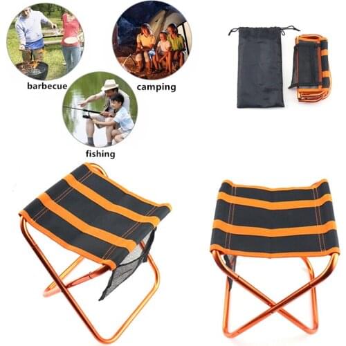 1Pc Outdoor Camping Portable Folding Chairs Travel Hiking Fishing Mini Lightweight Desk