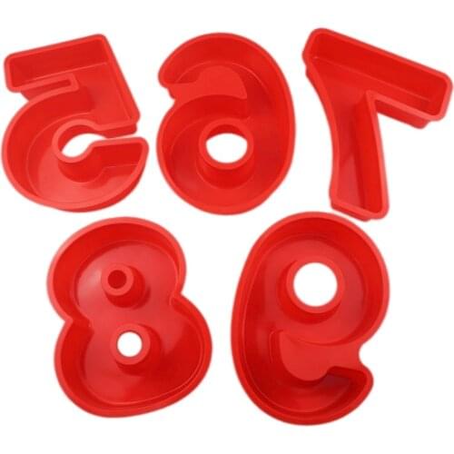 10 Inch Large Silicone Number Molds 0-9 Arabic Cake Baking for Birthday