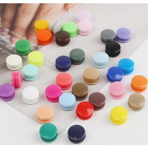 100 Sets Multi Option Resin Snap Buttons Plastic Snaps Press Stud Fasteners Garment Bag Folder Dark Buckle DIY Art Accessories