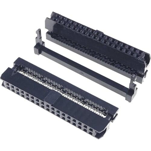 100 Pcs 0.079" 2.0mm 34 Pin dual Row IDC Socket Female 2x17 P 34 position Rectangular connector Receptacle Ribbon Cable 28 AWG