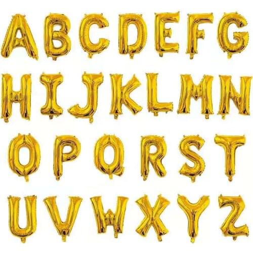 16 Inch Rose Gold Silver Blue Pink Alphabet Letters Kids Birthday Party Decorations Foil Balloon Wedding Supplies