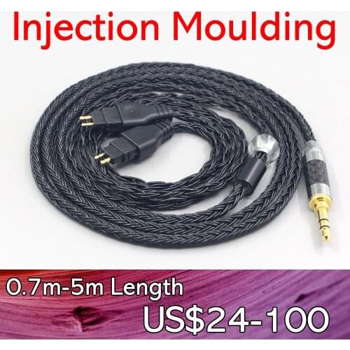 LN007728 16 Core Black OCC Earphone Cable For Sennheiser HD580 HD600 HD650 HDxxx HD660S HD58x HD6xx Headphone