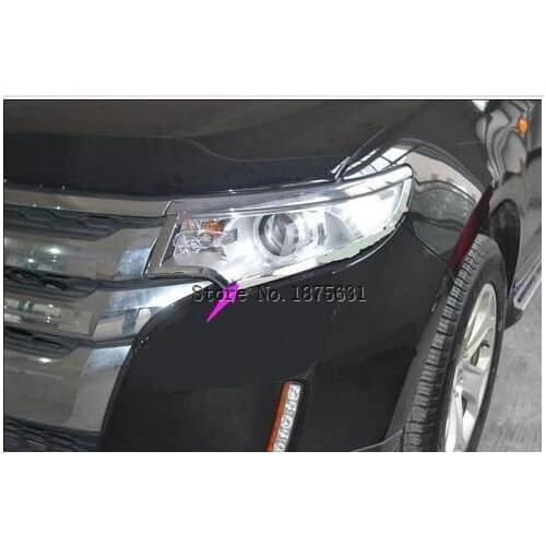 ABS Chrome 2pcs Front headlight cover trim for ford Edge 2011 2012 2013 2014