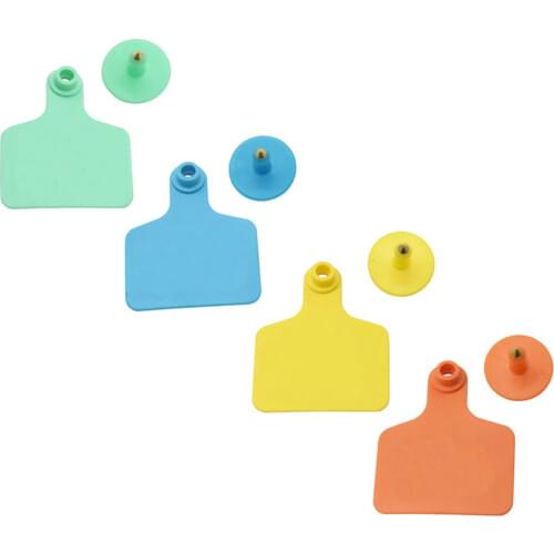 20 Sets of High quality TPU cattle ear tags and wordless copper head earrings farm animal identification card animal supplies