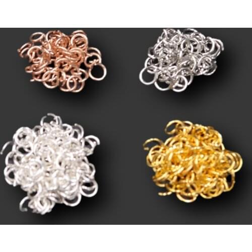 200pcs 5/6/7/9mm Universal Open Jump Rings Circle Gold/Silver/Metal Link Loops DIY Charms Necklace Keychain Jewelry Connectors