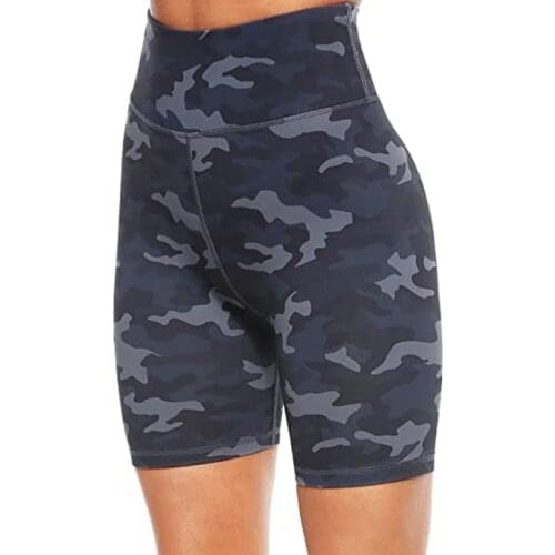 40# Women Camouflage Print High Waist Sport Shorts Scrunch Butt Workout Running Fitness Leggings Yoga Shorts Biker Shorts