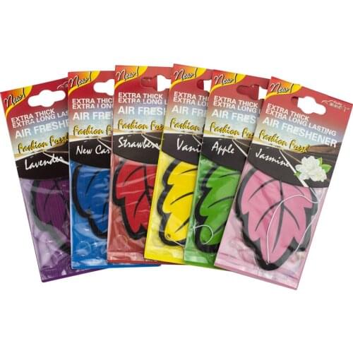 Car Air Freshener Auto Shine Paper Hanging Car Air Freshener Vanilla perfume/fragrance Leaf Shape Free Shipping Air Freshener