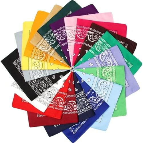 Unisex Bandana Scarf Women Square Headwear Men Hip Hop Bandanas Neck Paisley Print Magic Cowboy Handkerchief