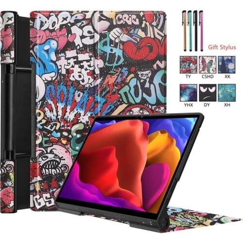 PU Leather Case For Lenovo Yoga Pad Pro Case YT-K606F YT-K606N 13.0 Cute Flip Cover Holder 2021 For Funda Lenovo Case + pencil
