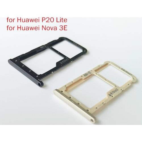 For Huawei Nova 3E/ P20 Lite Card Tray Holder SIM Card SD Card Slot Holder Adapter Repair Spare Parts