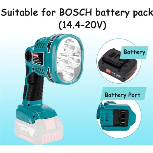 Hotsell 12W LED light working with BAT609 BAT618 BAT609G BAT618G tool battery, Suitable for Bosch 14.4V-18V li-ion battery