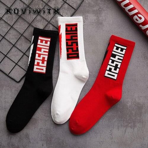 Cotton Short black Socks Women 23/24 Pattern print Winter Casual Sock fashion elastic Warm Classic ladies Personality Wild Sox