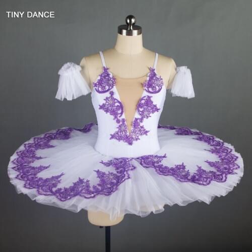 Adult Girls Classical Pre-Professional Ballet Dance Tutu with 7 Layers Stiff Tulle Pancake Tutu Ballerina Costume BLL010